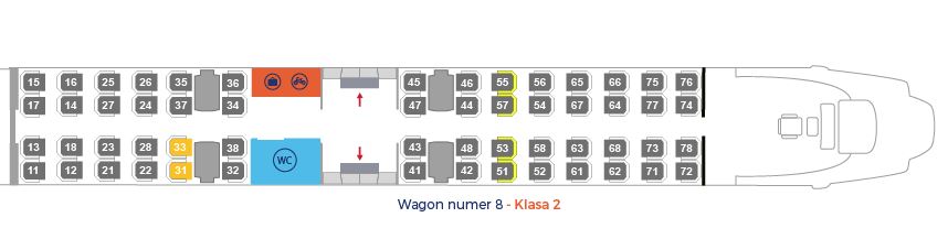 Układ miejsc w pociągach PKP Intercity - Turysta.org